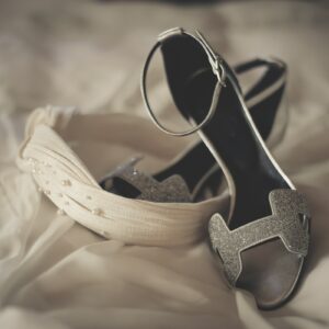 Chaussures De Mariée Avec Coiffe élégante