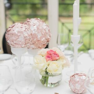 Décoration De Mariage Blush Et Paillettes Pour Mariage Haut De Gamme