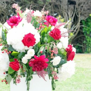 Bouquet De Cérémonie Rouge Et Blanc