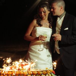 Gâteau De Mariage Avec Scintillants