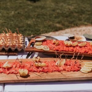 Saumon Gravelax En Atelier Pour Cocktail De Mariage