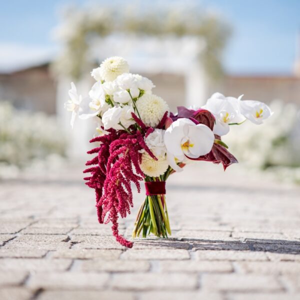 Bouquet De Mariage Orchidée Et Burgundy