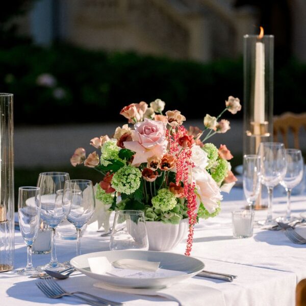 Joli Bouquet Sur Table De Mariage