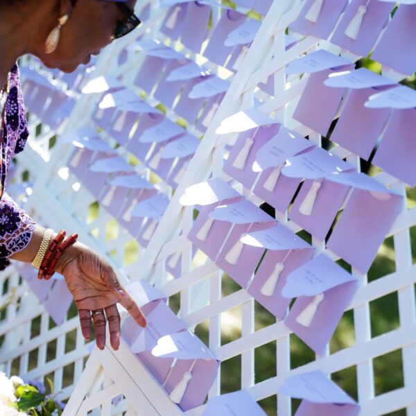 Plan De Table Avec Enveloppes Lilas